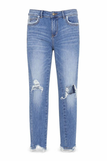 Womens UK Size 6 Zara Regular Fit Tapered Blue Jeans