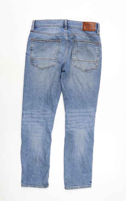 Marks and Spencer Womens Blue Cotton Blend Skinny Jeans Size 30 in L28.5 in Regular Zip