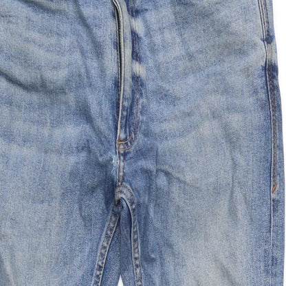 Marks and Spencer Womens Blue Cotton Blend Skinny Jeans Size 30 in L28.5 in Regular Zip