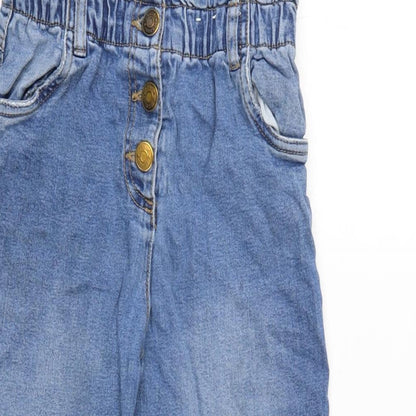 TU Girls Blue Cotton Straight Jeans Size 9 Years L21 in Regular Zip