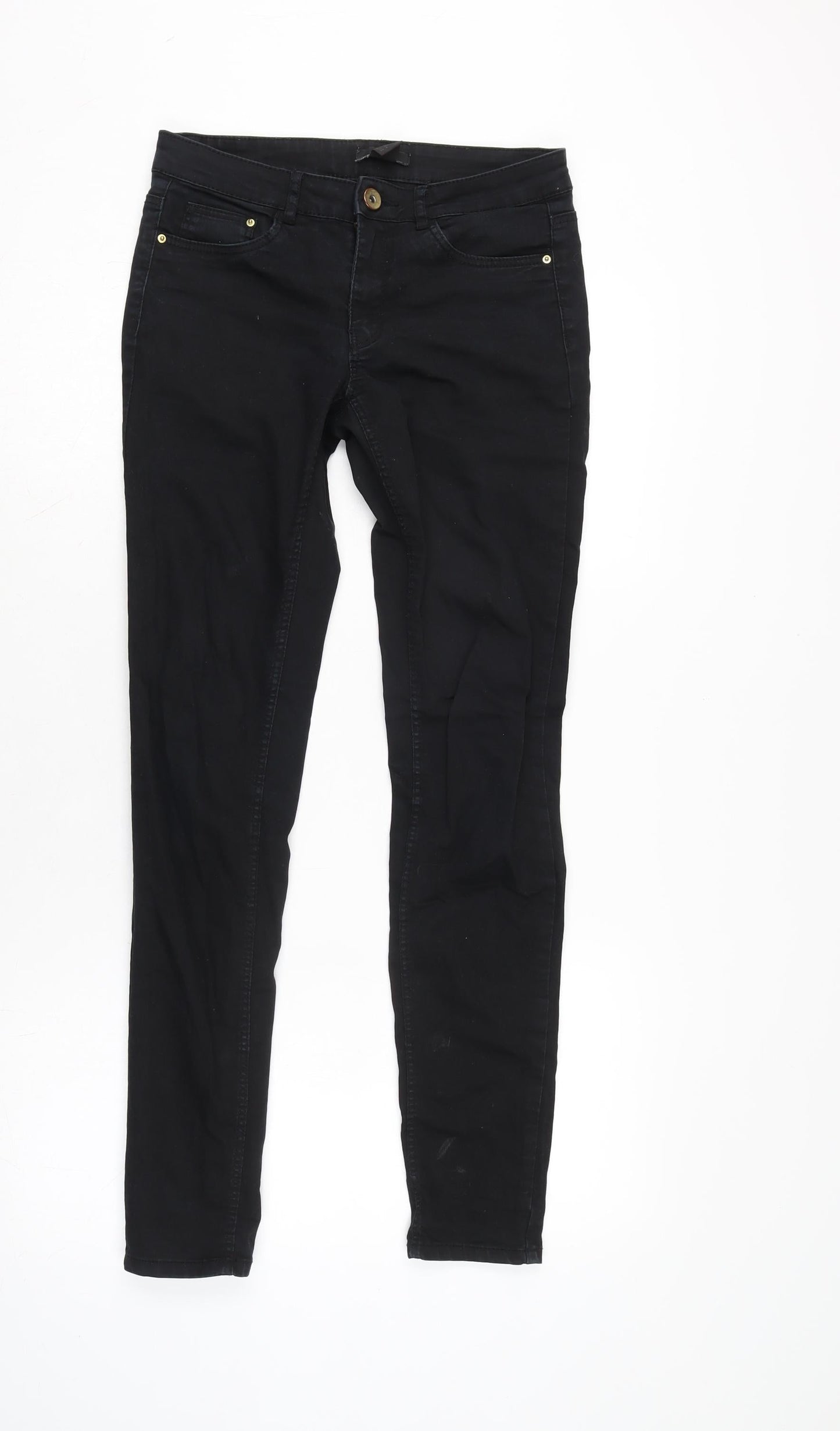 Womens UK Size 6 H&M Regular Fit Tapered Black Jeans