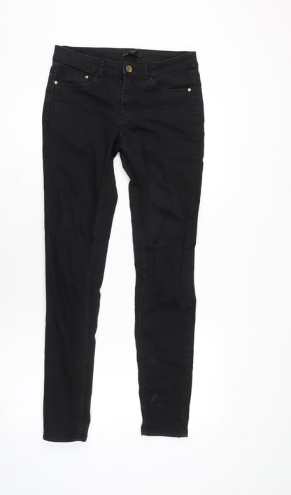 Womens UK Size 6 H&M Regular Fit Tapered Black Jeans