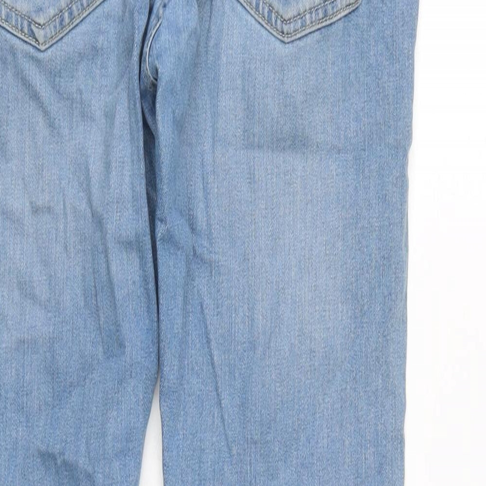 Mens UK Size 32 in Topman Regular Fit Flared Blue Jeans