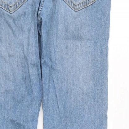 Mens UK Size 32 in Topman Regular Fit Flared Blue Jeans