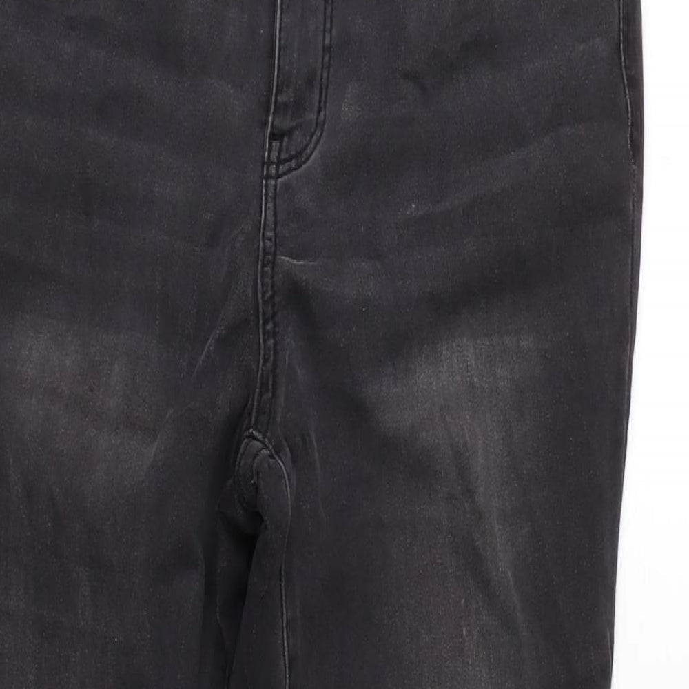 Gemo Womens Grey Cotton Blend Tapered Jeans Size 32 in L28.5 in Regular Zip