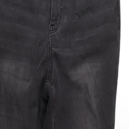Gemo Womens Grey Cotton Blend Tapered Jeans Size 32 in L28.5 in Regular Zip