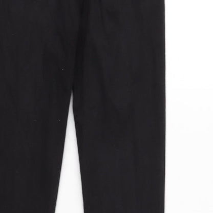 ASOS Womens Black Cotton Blend Tapered Jeans Size 25 in L26 in Regular Zip