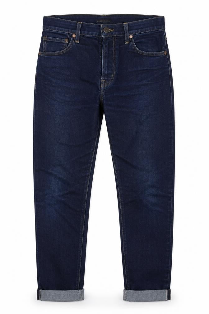 Mens UK Size 34 in Raw 3301 Regular Fit Tapered Blue Jeans