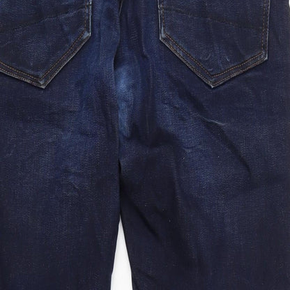 Mens UK Size 34 in Raw 3301 Regular Fit Tapered Blue Jeans