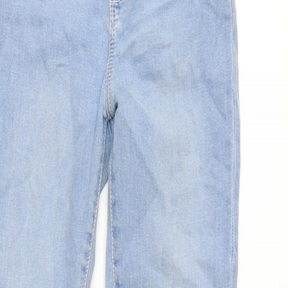 Denim Pimkie Womens Blue Cotton Blend Tapered Jeans Size 4 L26.5 in Regular Zip