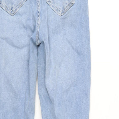 Denim Pimkie Womens Blue Cotton Blend Tapered Jeans Size 4 L26.5 in Regular Zip