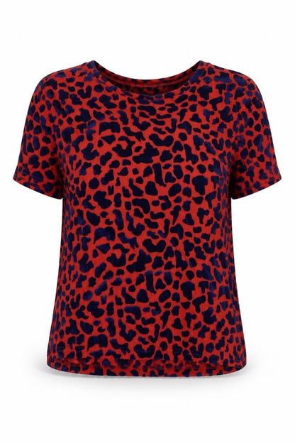 Womens UK Size 10 Atmosphere Red Basic T-Shirt
