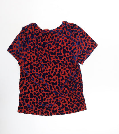 Atmosphere Womens Red Polyester Basic T-Shirt Size 10 Crew Neck