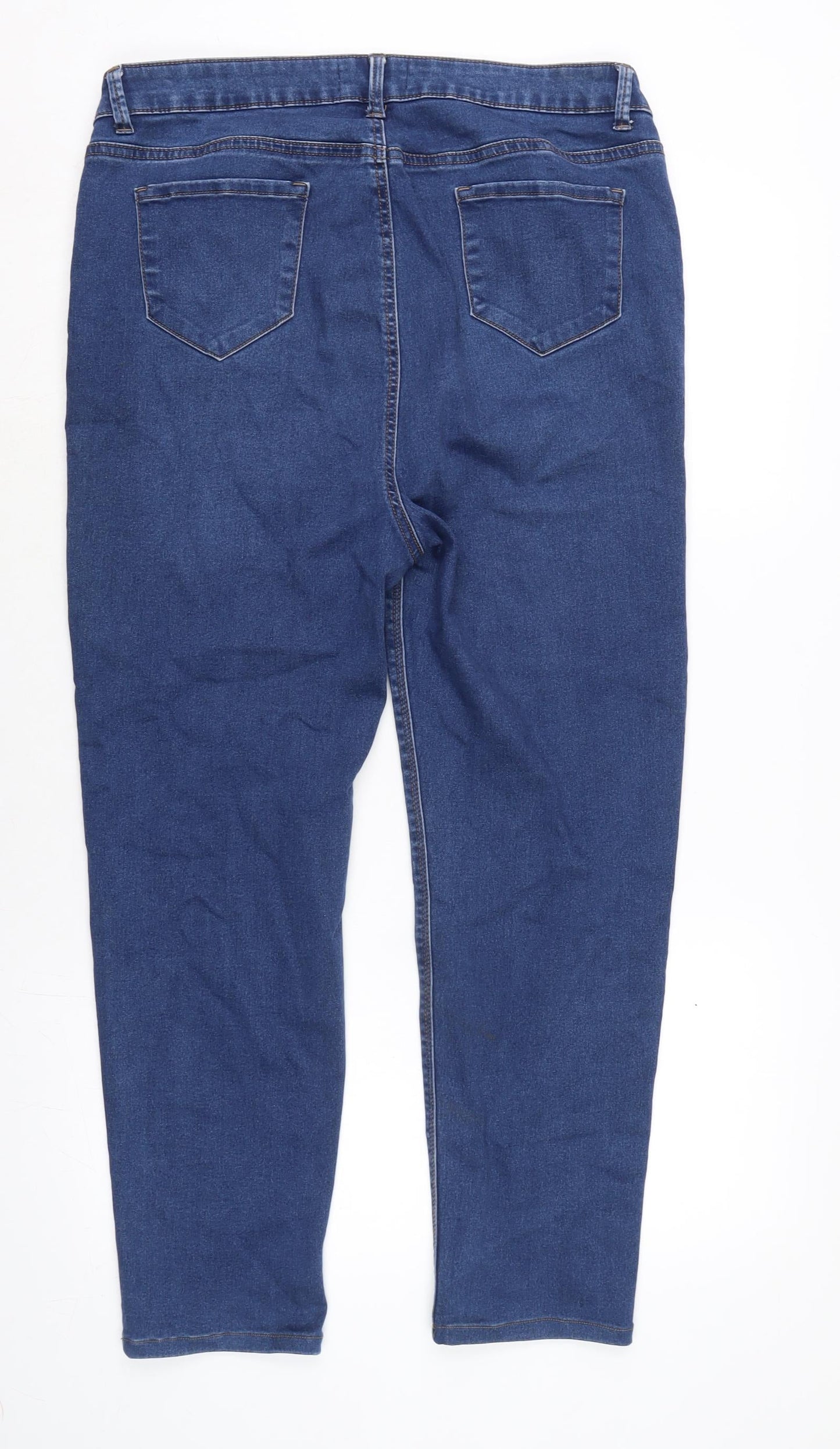 Alexa Womens Blue Cotton Blend Skinny Jeans Size 32 in L25.5 in Regular Zip