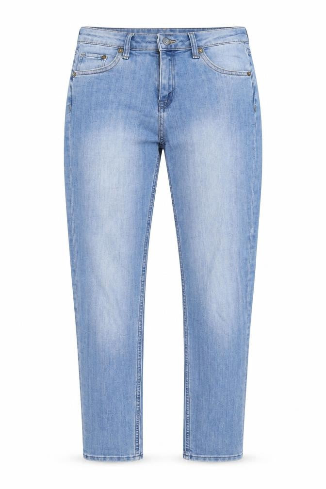 H&M Womens Blue Cotton Blend Tapered Jeans Size 28 in L32 in Regular Zip