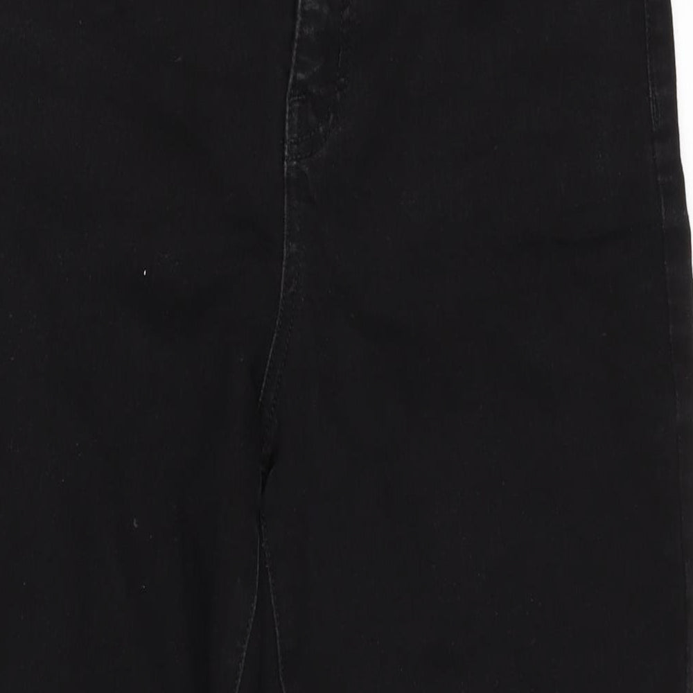 Style&co. Womens Black Cotton Blend Straight Jeans Size 10 L27 in Regular Zip