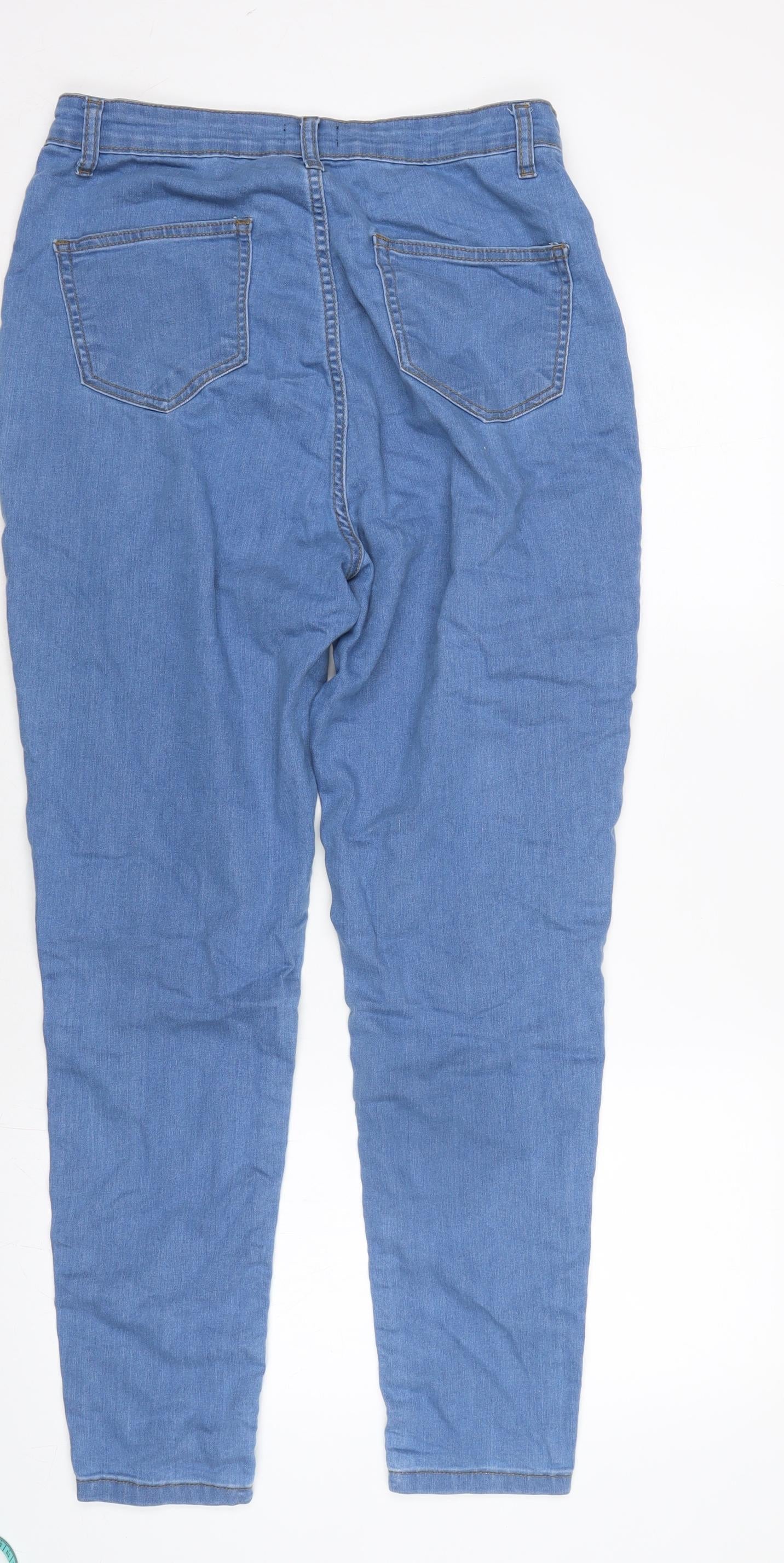 Womens UK Size 12 PRETTYLITTLETHING Regular Fit  Blue Trousers