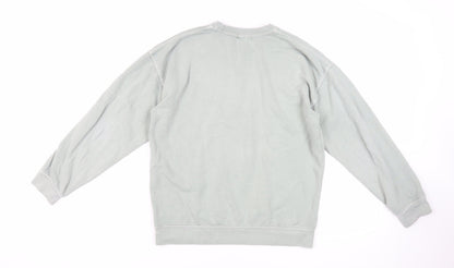 PRETTYLITTLETHING Womens Green Cotton Pullover Sweatshirt Size S Pullover