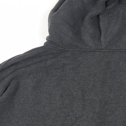 Reebok Womens Grey Cotton Full Zip Hoodie Size M Zip - Logo