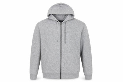 Max Mens Grey Cotton Full Zip Hoodie Size M