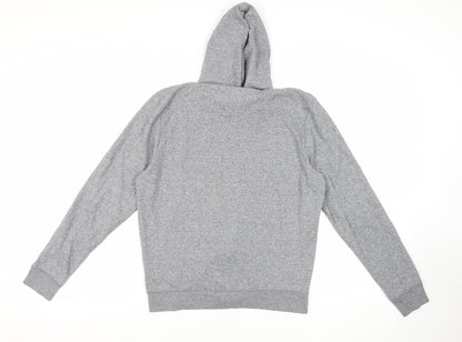 Max Mens Grey Cotton Full Zip Hoodie Size M