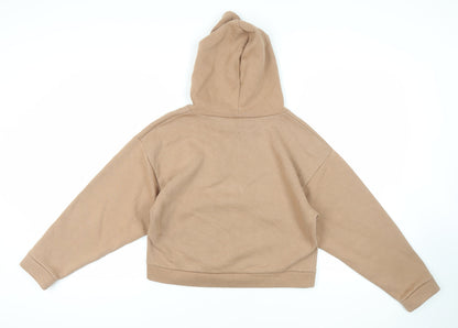 Pakuten Womens Beige Cotton Pullover Hoodie Size M Pullover - Pockets