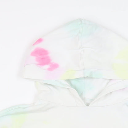Gap Girls White Cotton Pullover Hoodie Size 10 Years Pullover - Tie Dye