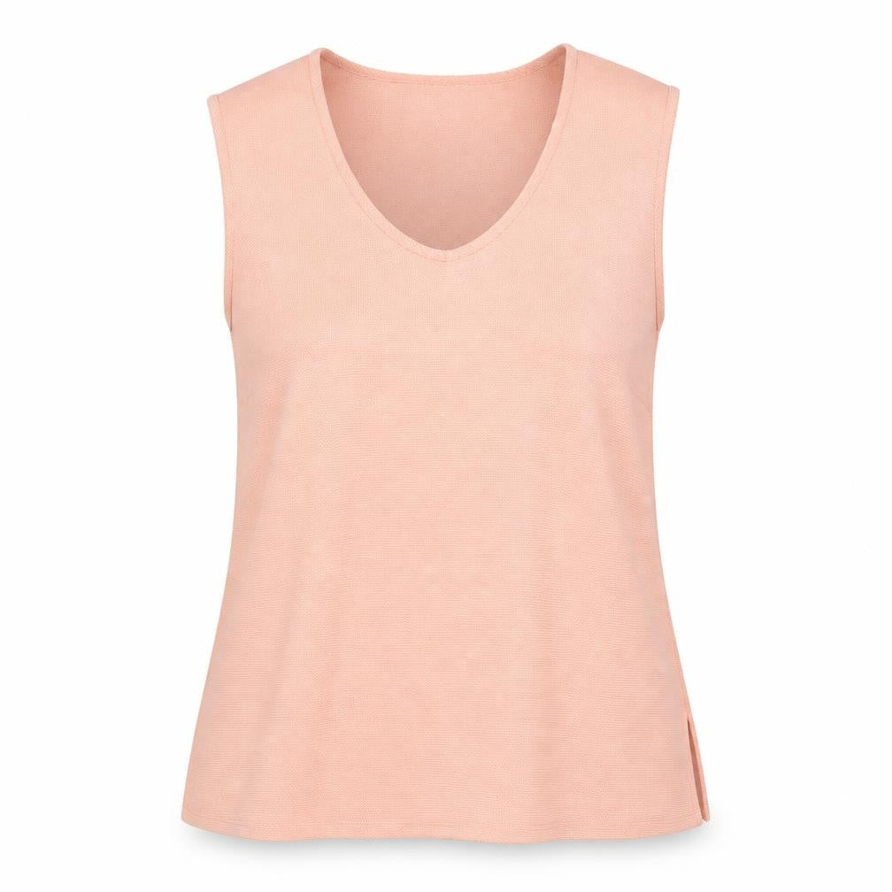 Gerry Weber Womens Pink Polyester Basic Blouse Size 10 Scoop Neck