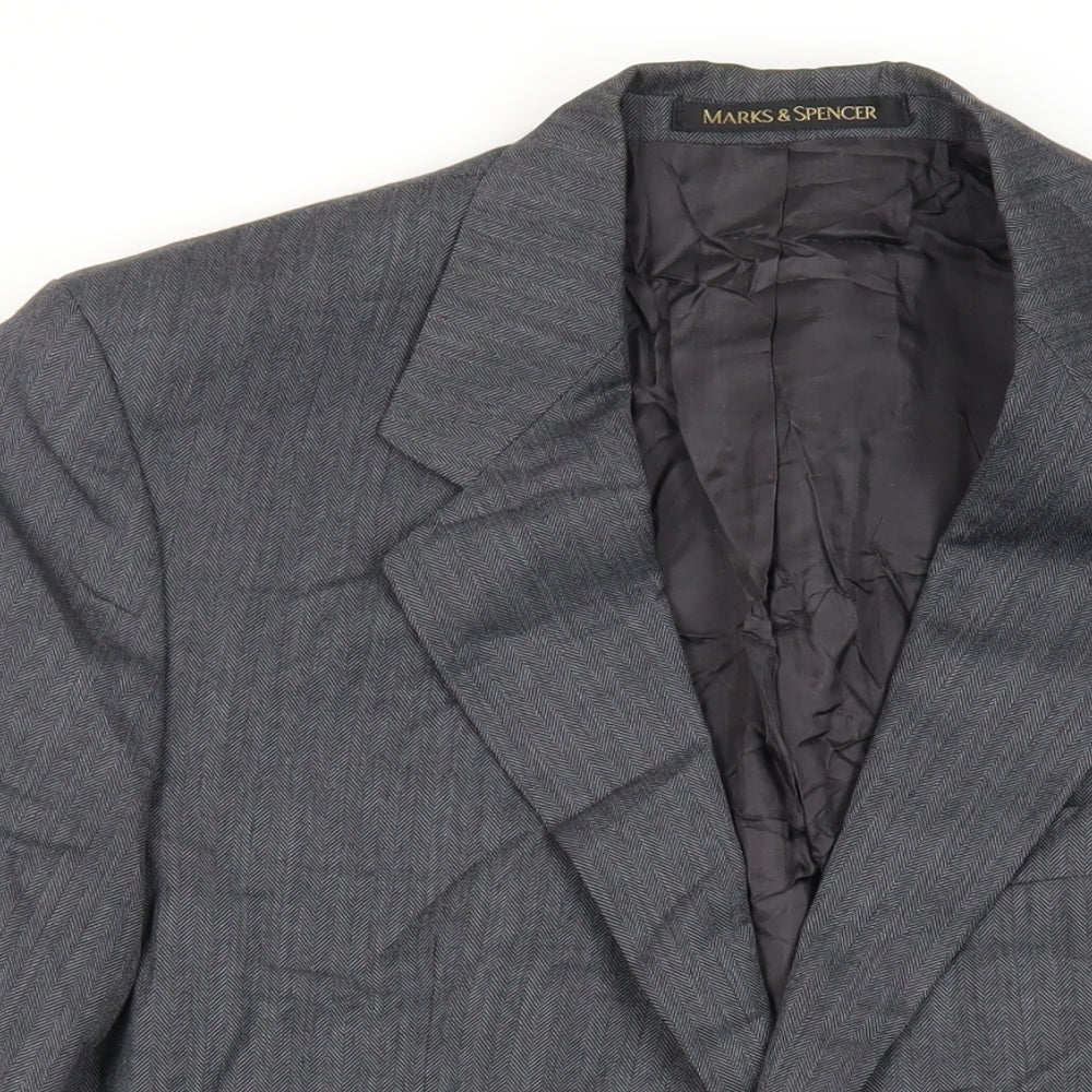 Mens UK Size 40 St Michael Regular Grey Suit Jacket