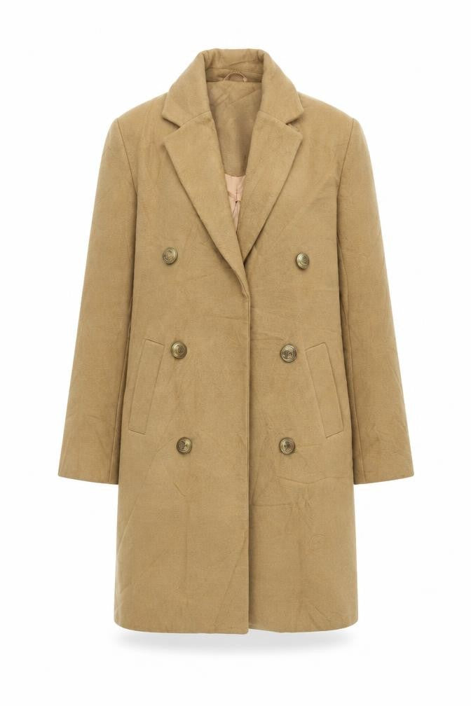 Womens UK Size 8 Boohoo Beige Overcoat