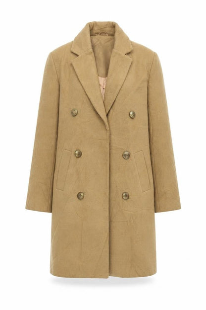 Womens UK Size 8 Boohoo Beige Overcoat