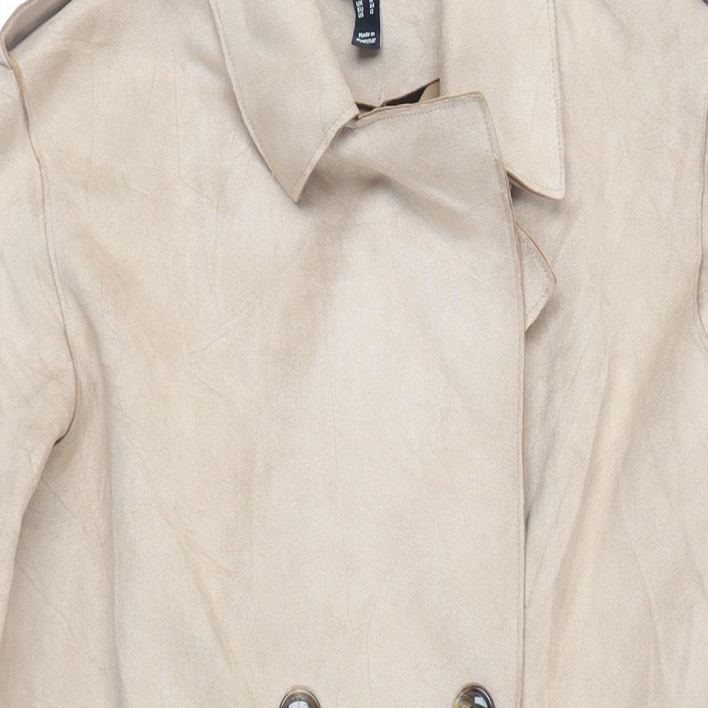 Womens UK Size 16 New Look Beige Overcoat