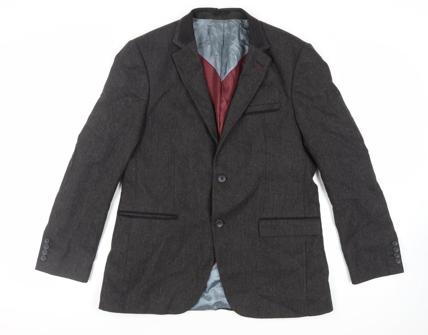Mens UK Size 44 Steel & Jelly Regular Grey Suit Tuxedo