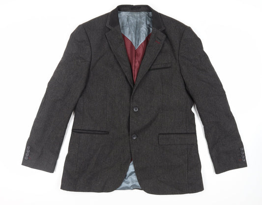 Mens UK Size 44 Steel & Jelly Regular Grey Suit Tuxedo
