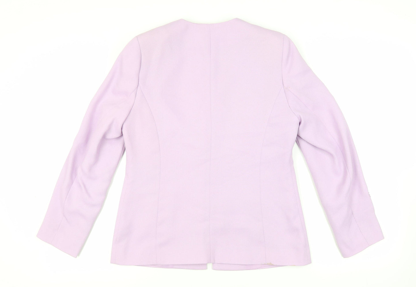 Classics Womens Purple Jacket Blazer Size 12 Hook & Eye - Embellished