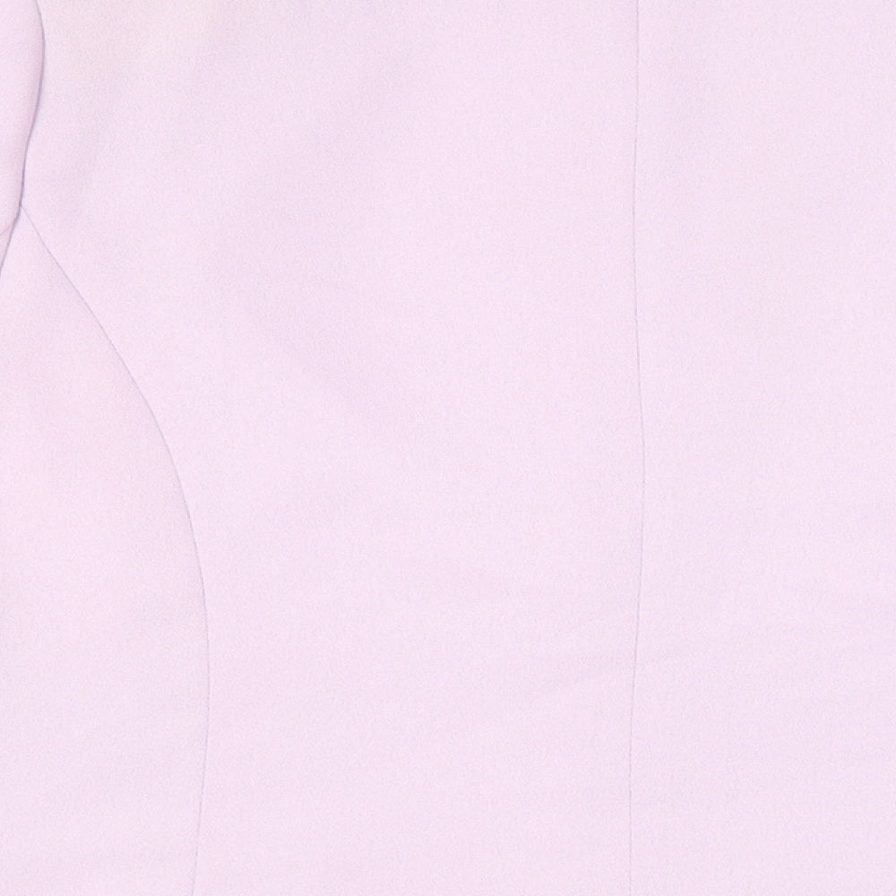 Classics Womens Purple Jacket Blazer Size 12 Hook & Eye - Embellished