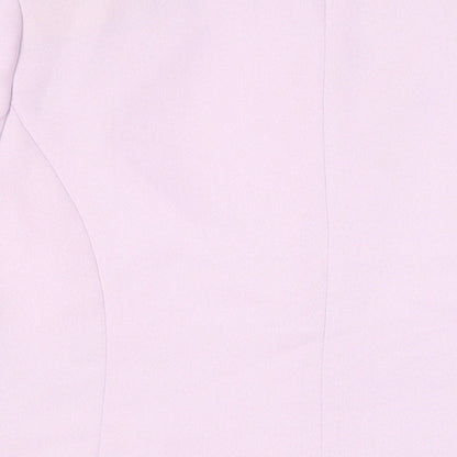 Classics Womens Purple Jacket Blazer Size 12 Hook & Eye - Embellished