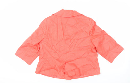 Evans Womens Pink Jacket Blazer Size 16 Button