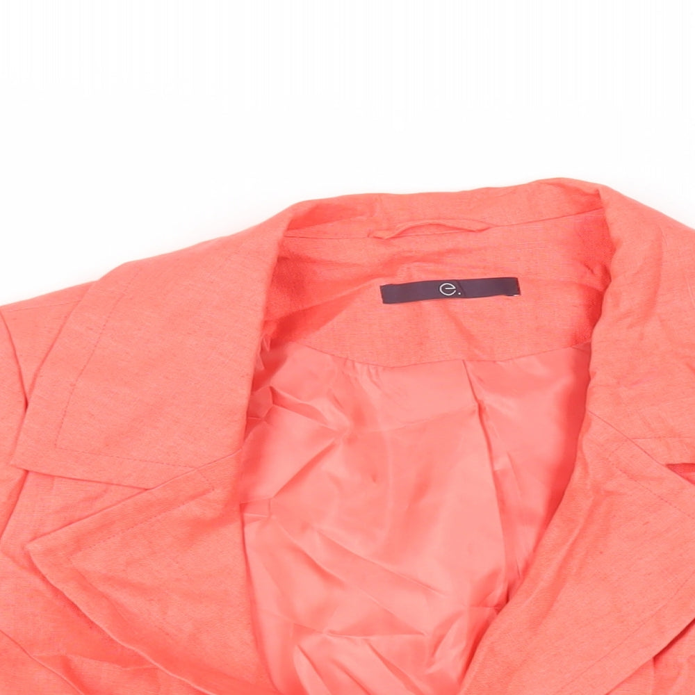 Evans Womens Pink Jacket Blazer Size 16 Button