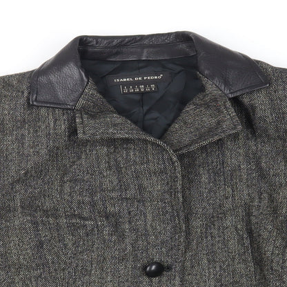 Isabel de Pedro Womens Green Jacket Blazer Size 12 Button