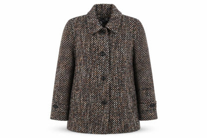 Womens UK Size L EWM Brown Pea Coat