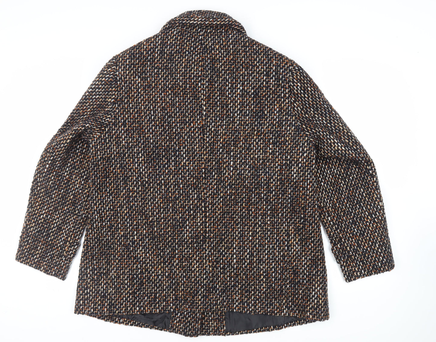 Womens UK Size L EWM Brown Pea Coat