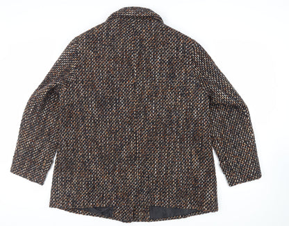 Womens UK Size L EWM Brown Pea Coat
