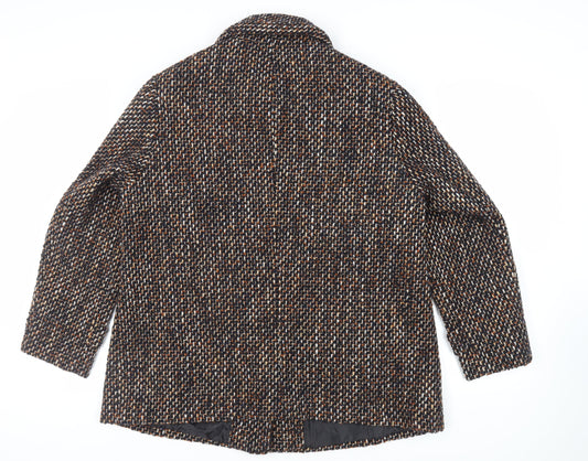 Womens UK Size L EWM Brown Pea Coat