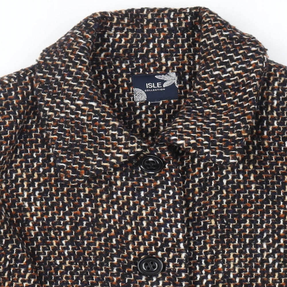 Womens UK Size L EWM Brown Pea Coat