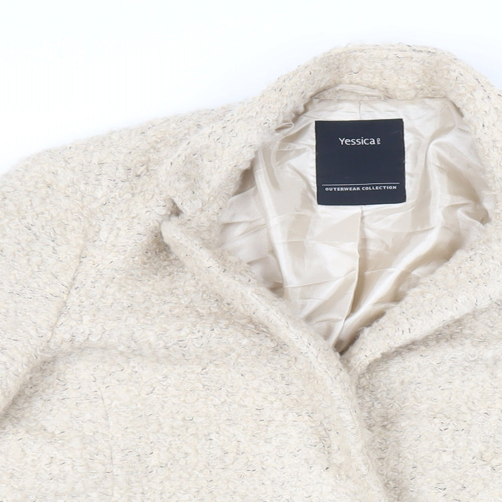 Womens UK Size 10 Yessica Beige Overcoat