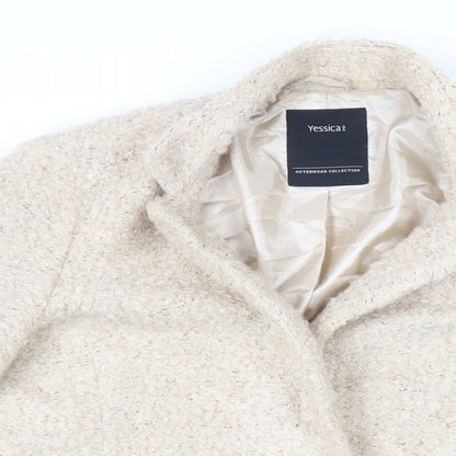 Womens UK Size 10 Yessica Beige Overcoat