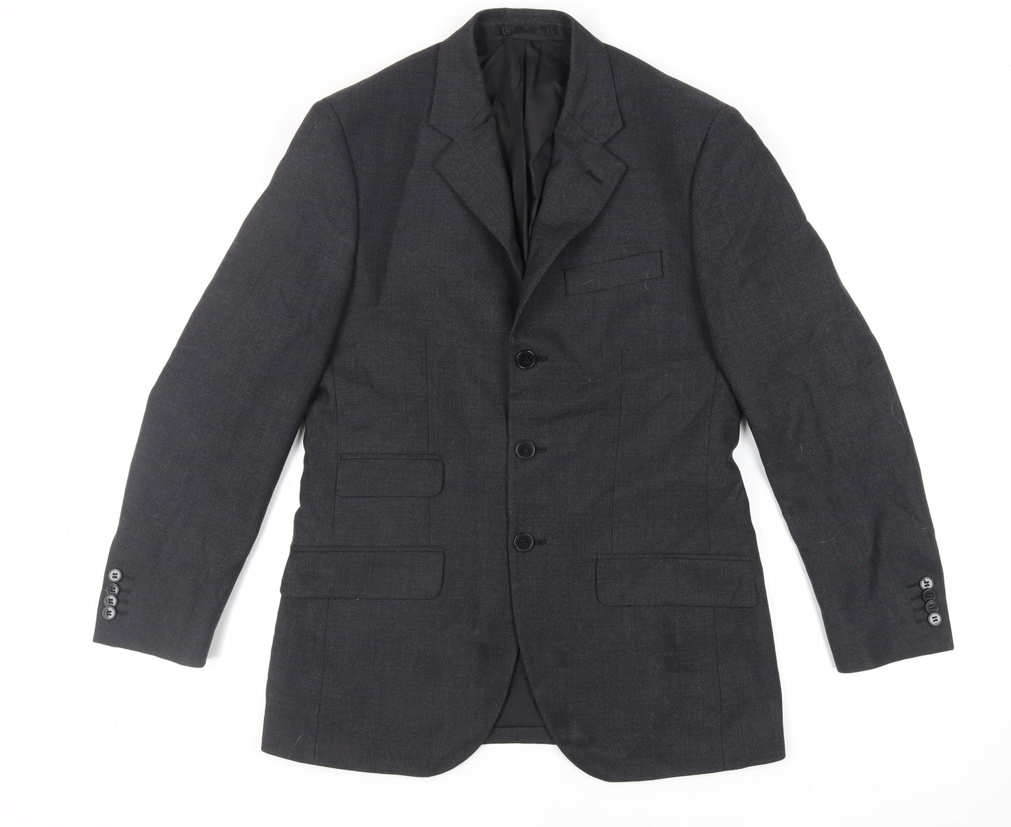 Alexandra Mens Grey Polyester Jacket Suit Jacket Size 36 Regular