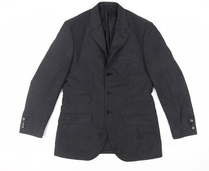 Alexandra Mens Grey Polyester Jacket Suit Jacket Size 36 Regular