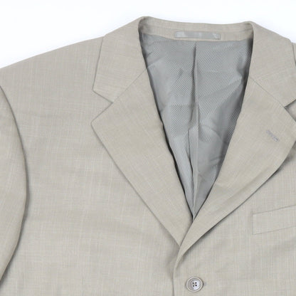 Mens UK Size 42 Greenwoods Regular Beige Suit Jacket
